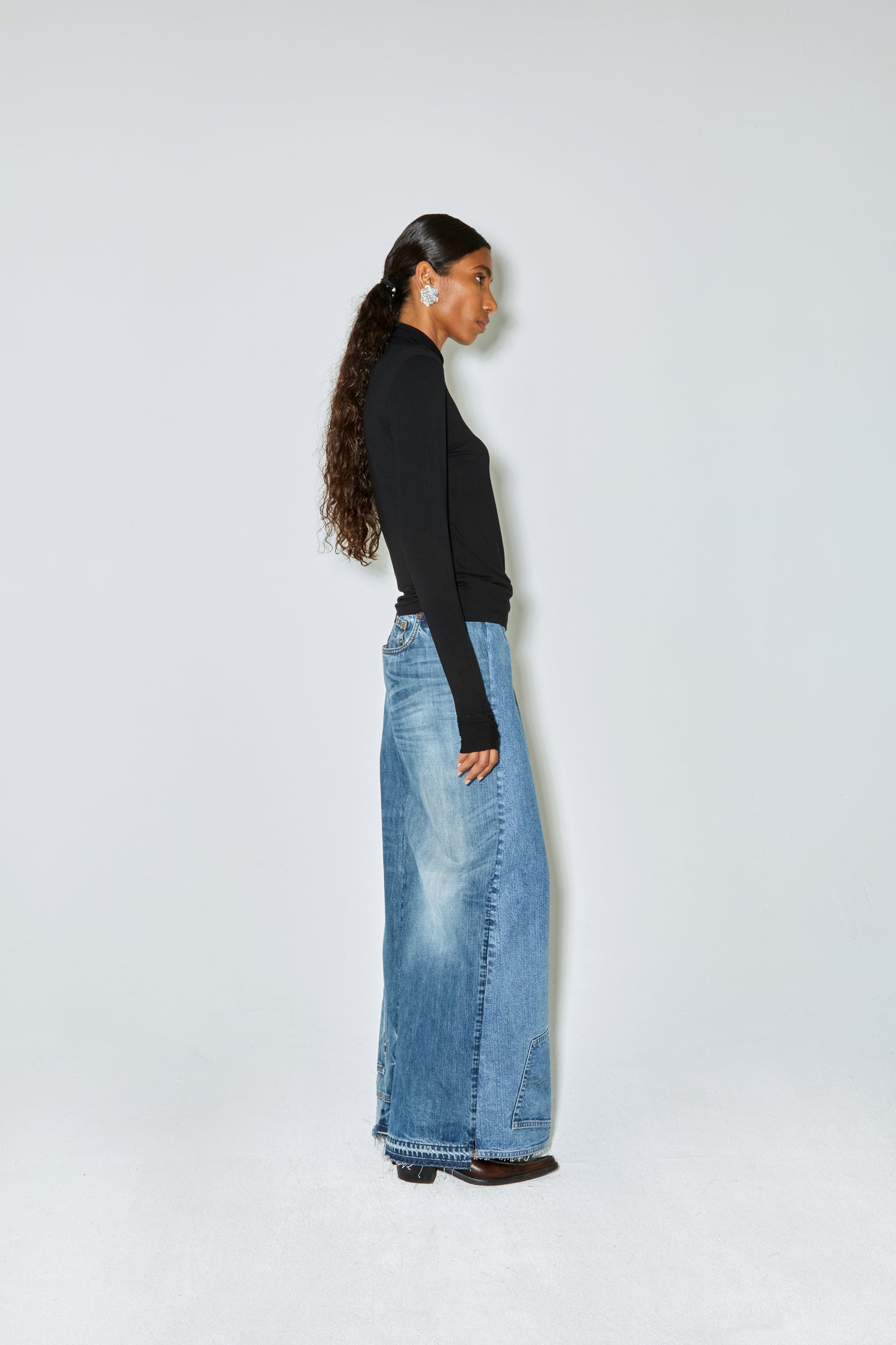 JELLIE skirt upcycled denim blue