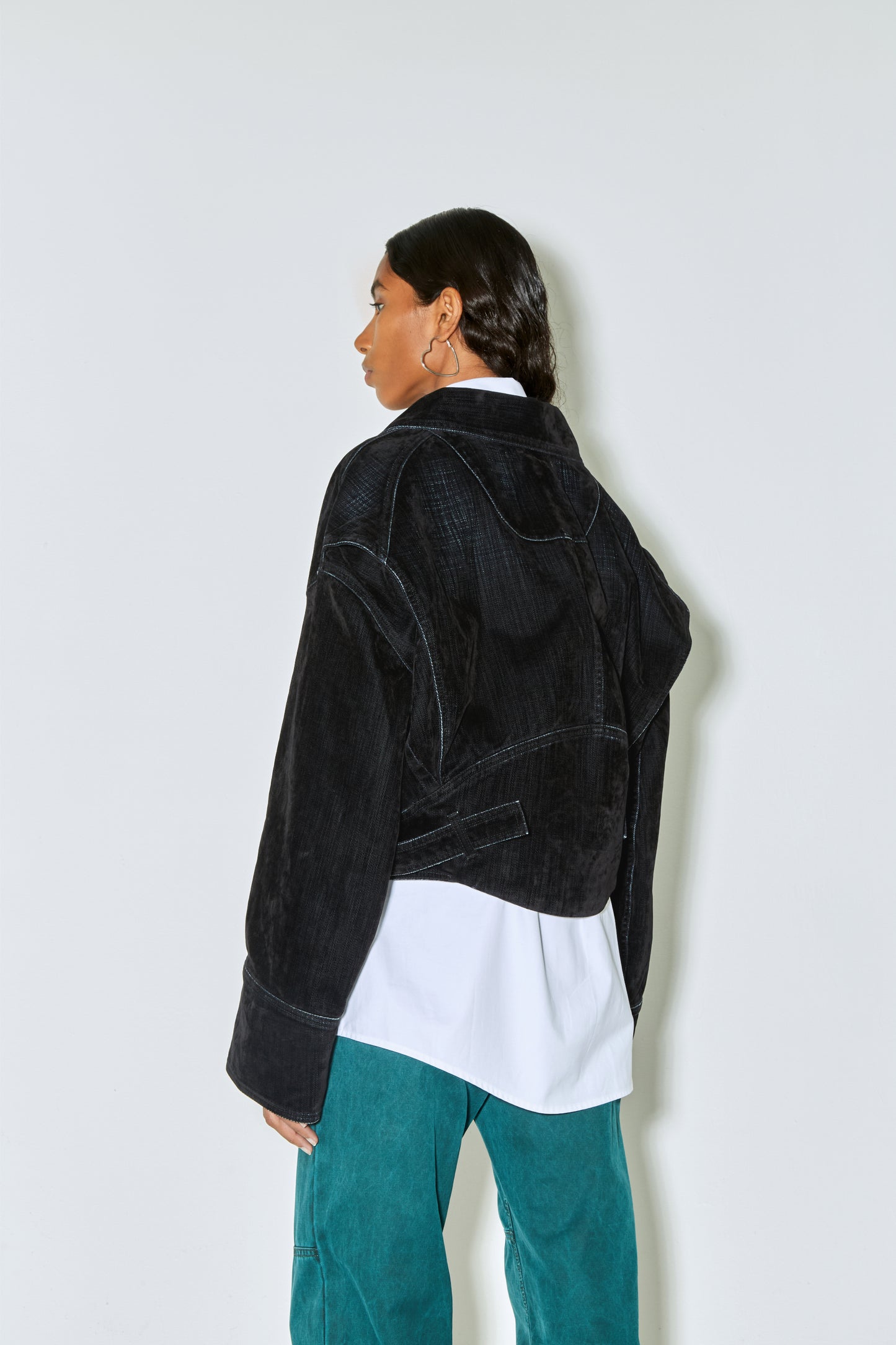 MARTY jacket dark navy velvet